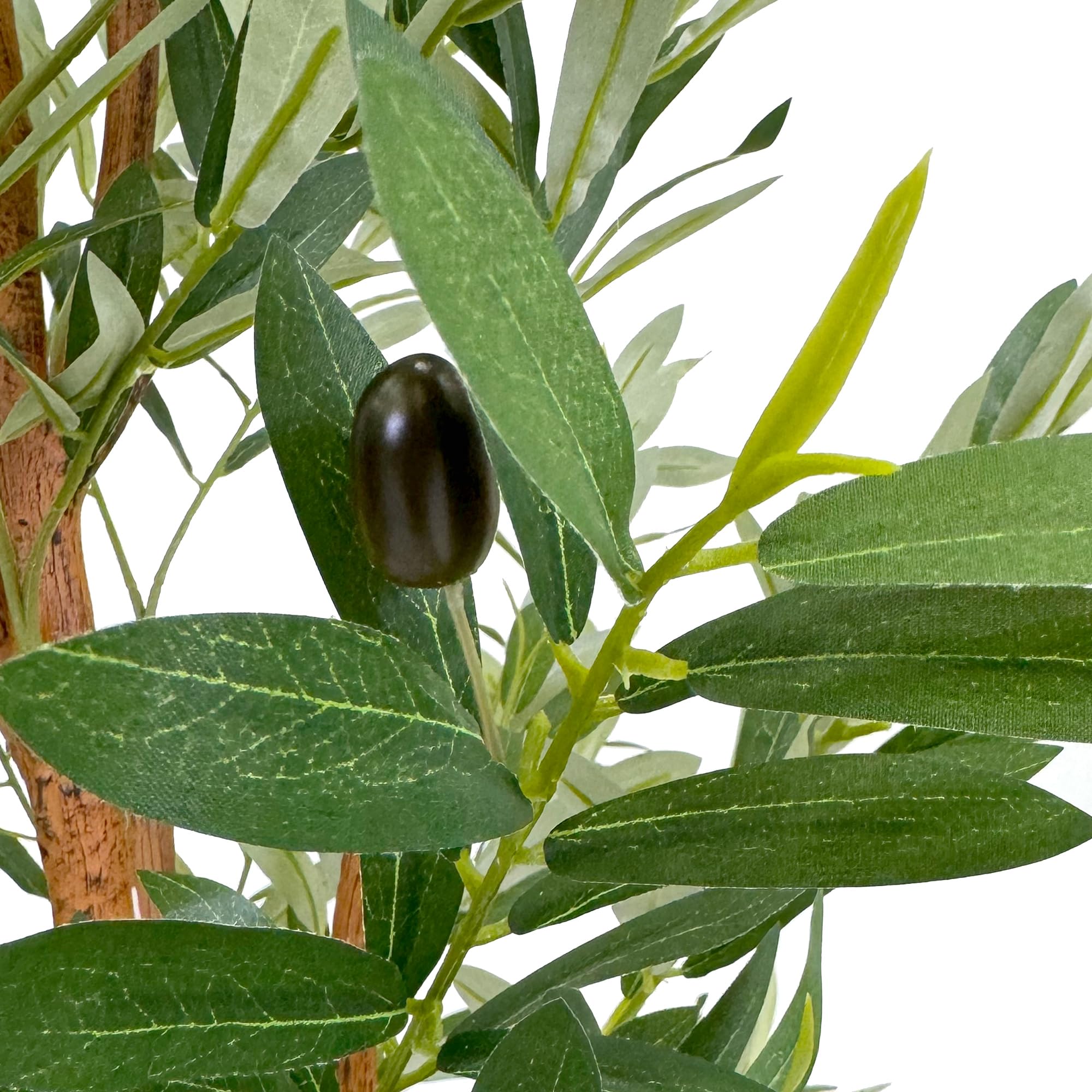 Modern Mandala Pattern Artificial Olive Tree in Planter - 68