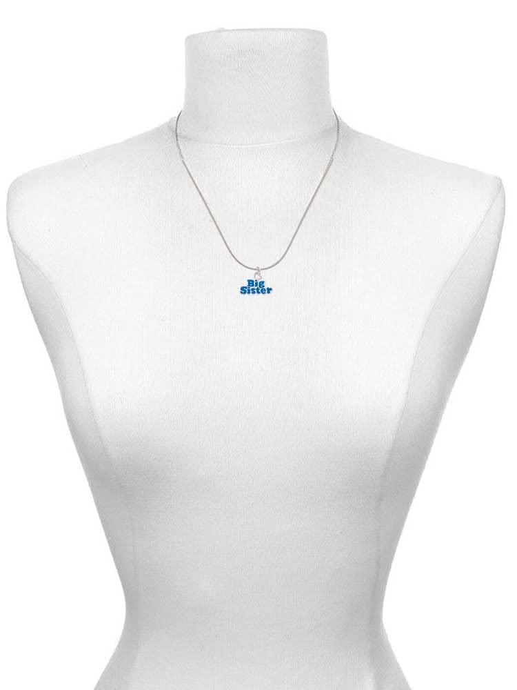 Big Sister Heart & Bunny Necklace Earrings Set - Silver Tone Jewelry Gift for Sisters, Best Friends | Perfect for Birthdays, Anniversaries & Special Occasions