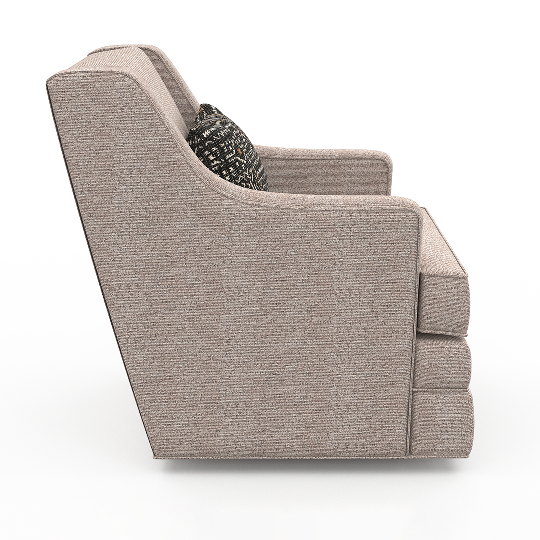Regan Swivel Glider Chair - 360 Degree Rotating Recliner with Ottoman - Modern Accent Chair for Living Room, Bedroom & Office - Perfect for Relaxing, Reading & Lounging