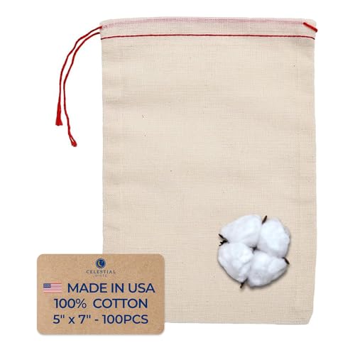 5x7 Inch (Pack of 100) - Red Drawstring