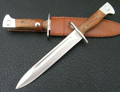 AK-47 Fixed Blade Hunting Knife 12.5-15.5 Inch - USSR Military Collectible Survival Knife for Outdoor Camping, Hunting & Gift for Men - Perfect for Campers, Hunters & Military Collectors (13.5 Inch)