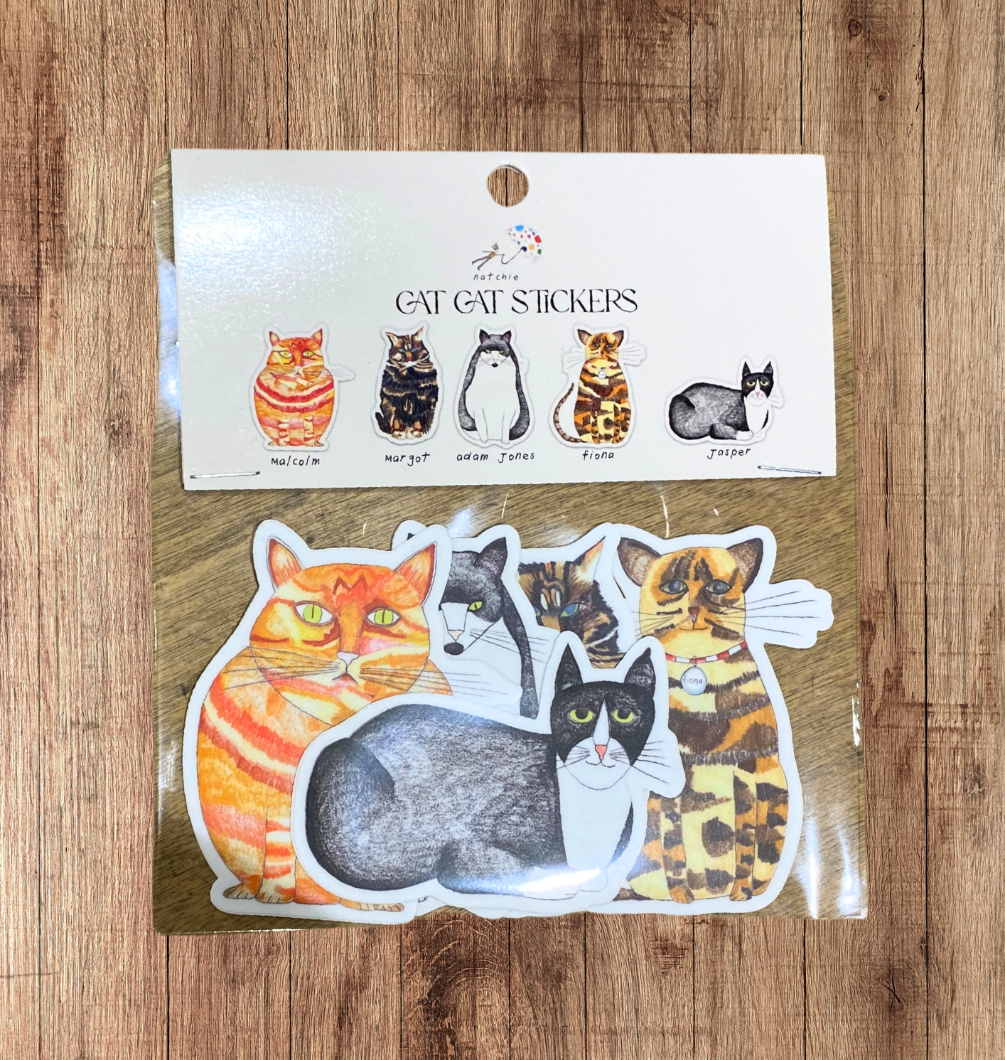 Adorable Cat Stickers Pack by Natchie - Cute Vinyl Decals for Laptops, Water Bottles & DIY Crafts