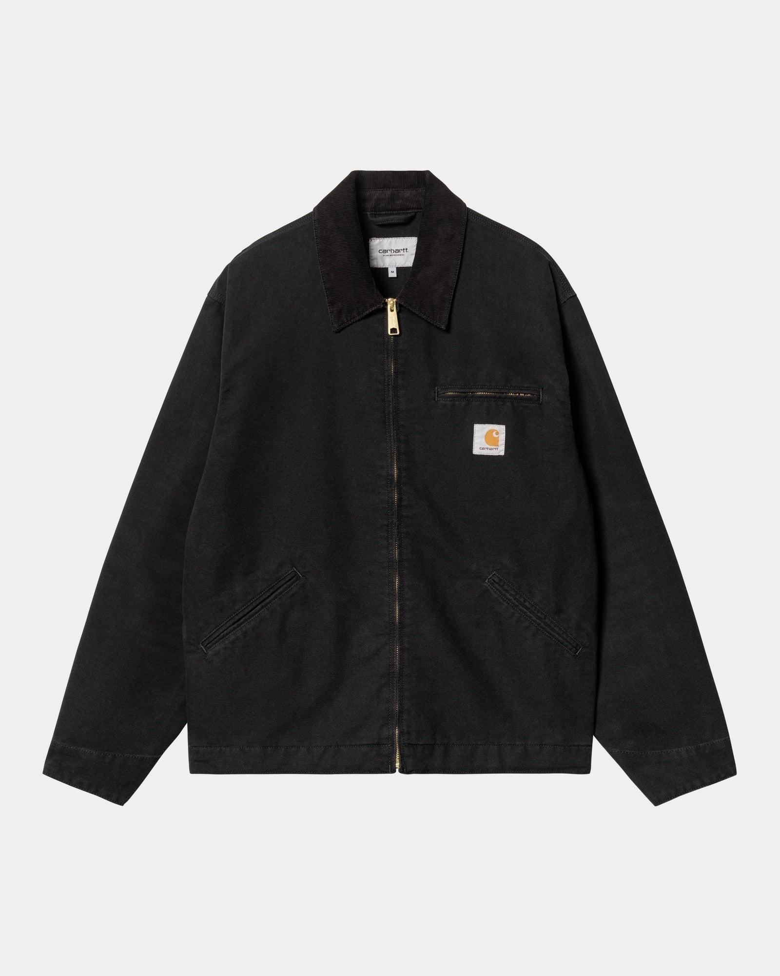 OG Detroit Jacket for Men - Vintage Black Aged Canvas Spring Jacket | Classic Workwear Style for Outdoor Activities & Casual Wear