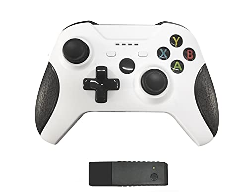 DIGISHUO Wireless Xbox One Controller - 2.4GHz Gamepad Compatible with Xbox One/One S/One X/Series X/S/Elite & Windows PC (7/8/10) - White Ergonomic Design with Dual Vibration Motors - Perfect for Gaming, Streaming & Multiplayer Sessions