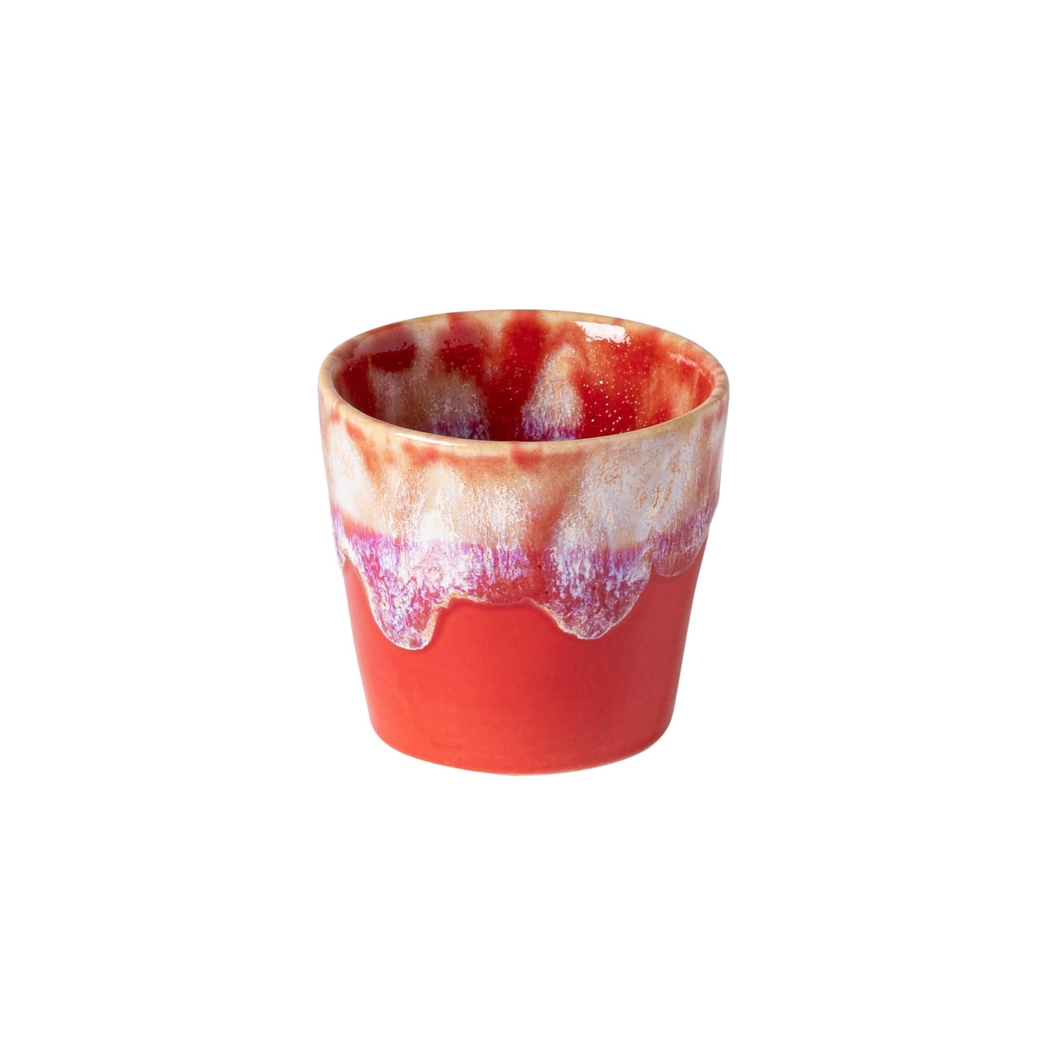 Casafina Grepresso Handmade Fine Stoneware Espresso Cup - Red Ceramic Coffee Mug for Espresso, Cappuccino & Latte - Perfect for Home, Cafe & Restaurant Use