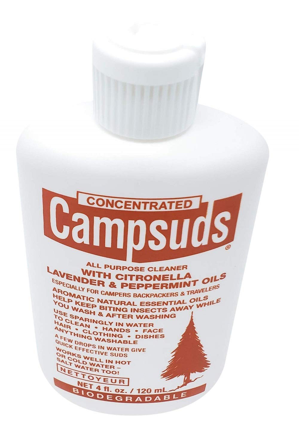 Sierra Dawn Campsuds with Citronella, Lavender & Peppermint Oil - Natural Insect Repellent Soap | Biodegradable, Eco-Friendly All-Purpose Cleaner for Camping, Hiking, Backpacking & Travel | Perfect for Outdoor Showers, Dishwashing & Gear Cleaning