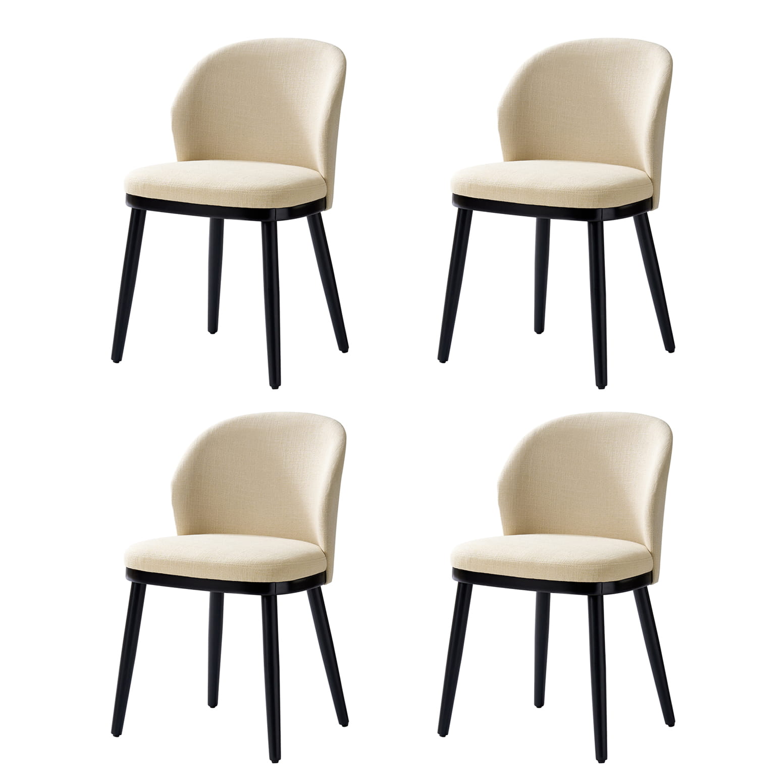 Premium Alrun Dining Chairs with Lumbar Support - Set of 2/4/6 - Modern Comfortable Kitchen & Dining Room Furniture for Home & Restaurant Use