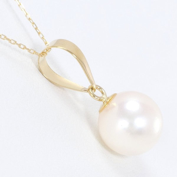18K Yellow Gold Pearl Necklace for Women - Elegant Luxury Jewelry Gift for Birthday, Anniversary & Special Occasions