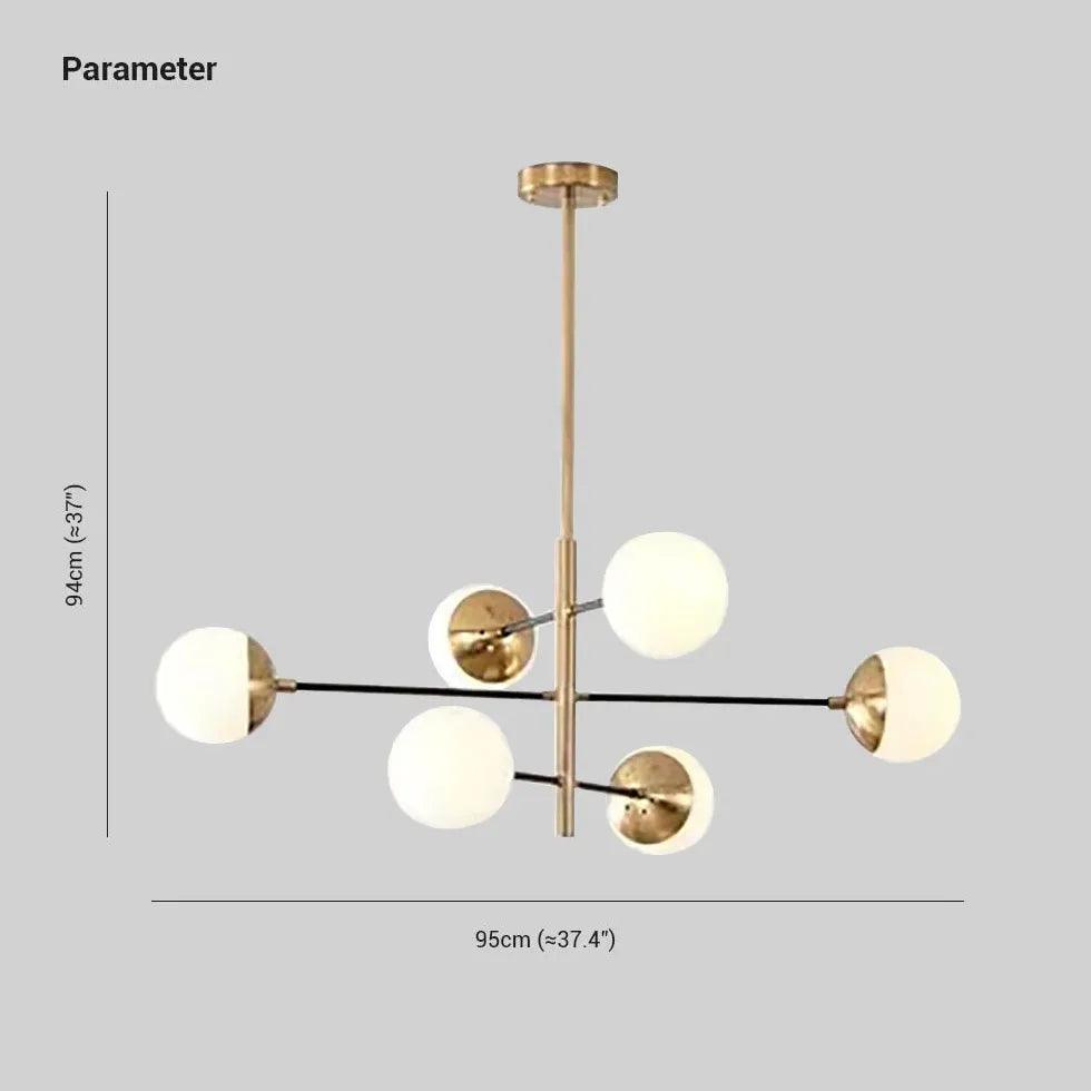 Elegant Multi-Round Glass Ball LED Gold Chandelier - Modern Crystal Ceiling Light Fixture for Dining Room, Bedroom & Living Room Decor