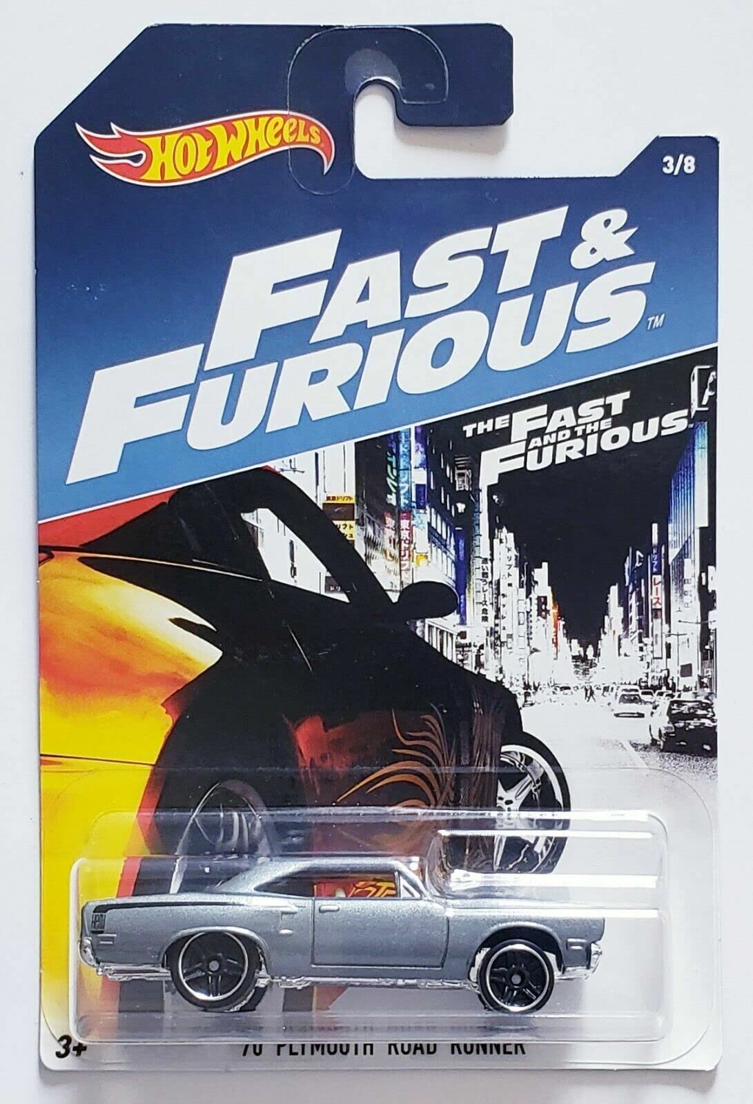 Hot Wheels '70 Plymouth Road Runner Diecast Car - Gray Fast & Furious Collectible Toy for Kids & Adults | Perfect for Display, Gifts & Play Scenes