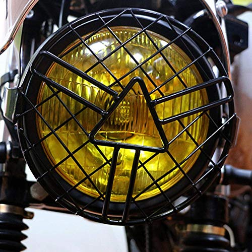 Aramox Motorcycle Headlight Grille Cover - Universal Headlight Guard Protector for CG125 GN125 - Durable Headlamp Grill for Off-Road Riding & Night Protection