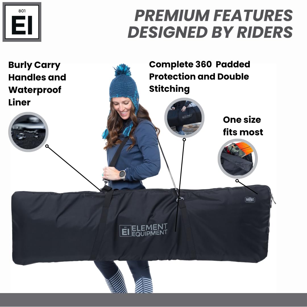 Premium Padded Snowboard Bag for Travel - Waterproof & Durable Snowboard Carrying Case - Perfect for Air Travel, Mountain Trips & Snowboarding Adventures