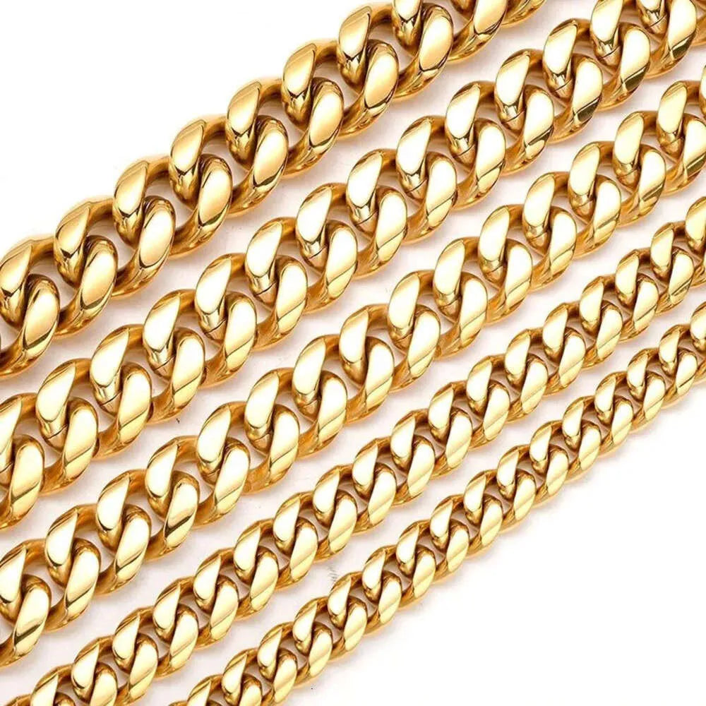 24K Gold Plated Moissanite Cuban Link Chain Necklace for Men & Women - Iced Out Hip Hop Jewelry - Perfect for Parties, Gifts & Everyday Wear