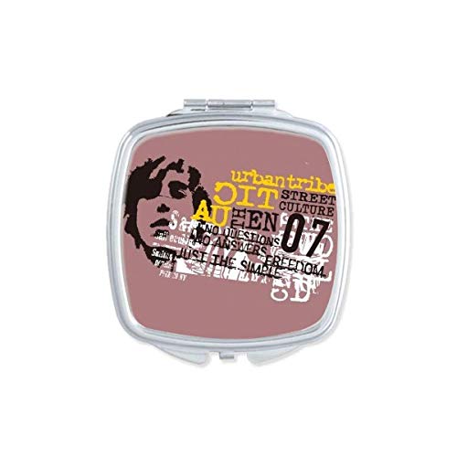 DIYthinker Graffiti Street Culture Urban Tribe Mirror - Portable Compact Pocket Makeup Double Sided Glass for Travel, Home & On-the-Go Touch Ups