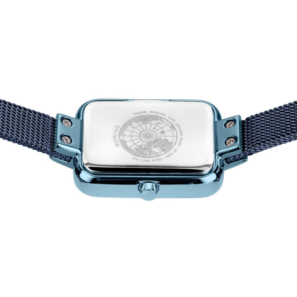 Bering Classic Blue Dial Women's Watch with Milanese Strap 14520-398 - Elegant Timepiece for Office, Date Night & Special Occasions