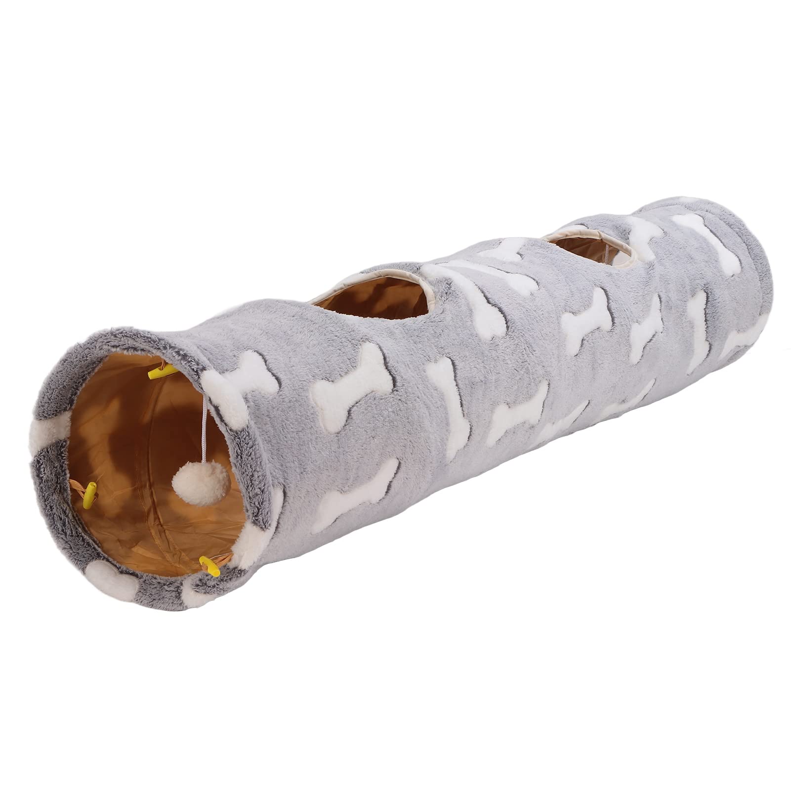Yinuoday Plush Cat Tunnel Toy - Interactive Play Tube for Cats, Kittens, Rabbits & Small Dogs | Indoor Pet Playhouse, Hideout & Exercise Tunnel for Kittens & Small Pets (Blue) - Perfect for Playtime, Training & Stress Relief