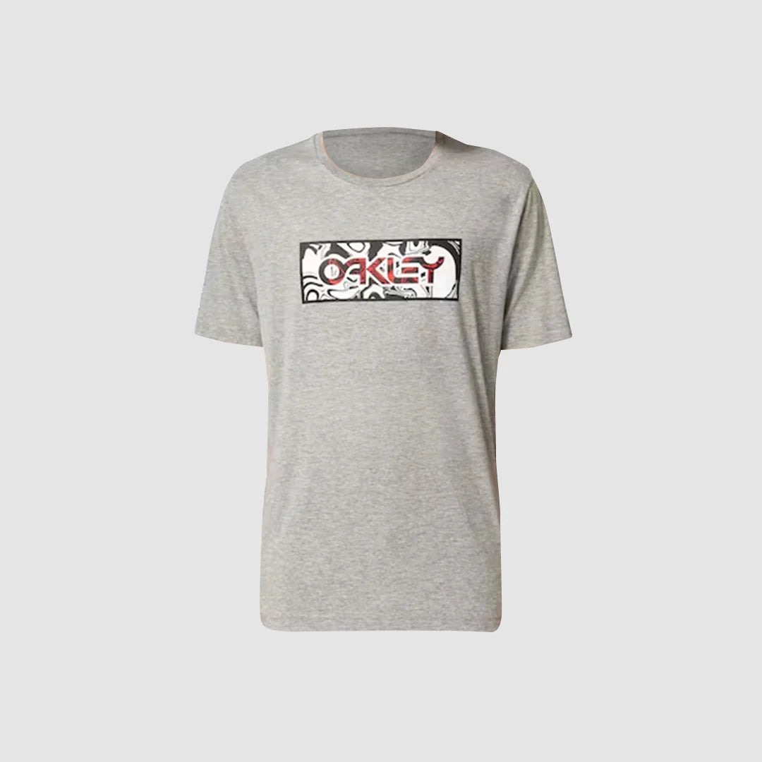 Oakley Men's The Walls B1B RC Tee - Mid Gray Heather Athletic Performance Shirt for Running, Gym & Outdoor Activities