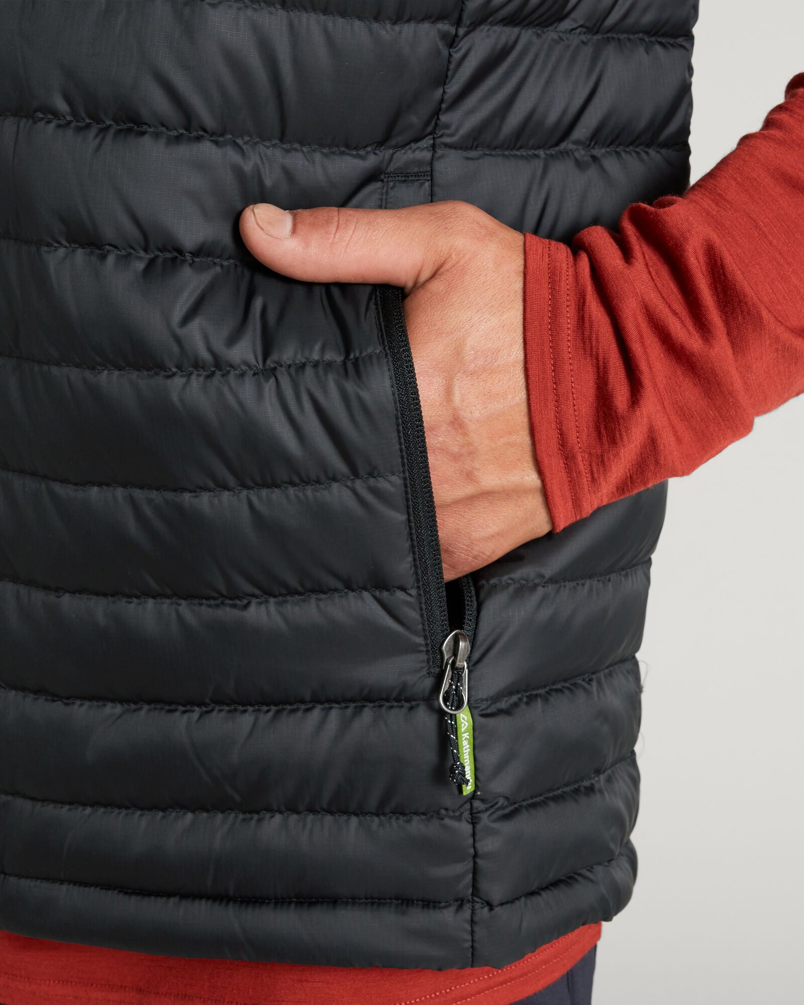 Men's Heli Down Vest - Lightweight Warm Winter Puffer Jacket for Outdoor Activities | Black | Perfect for Hiking, Camping & Cold Weather