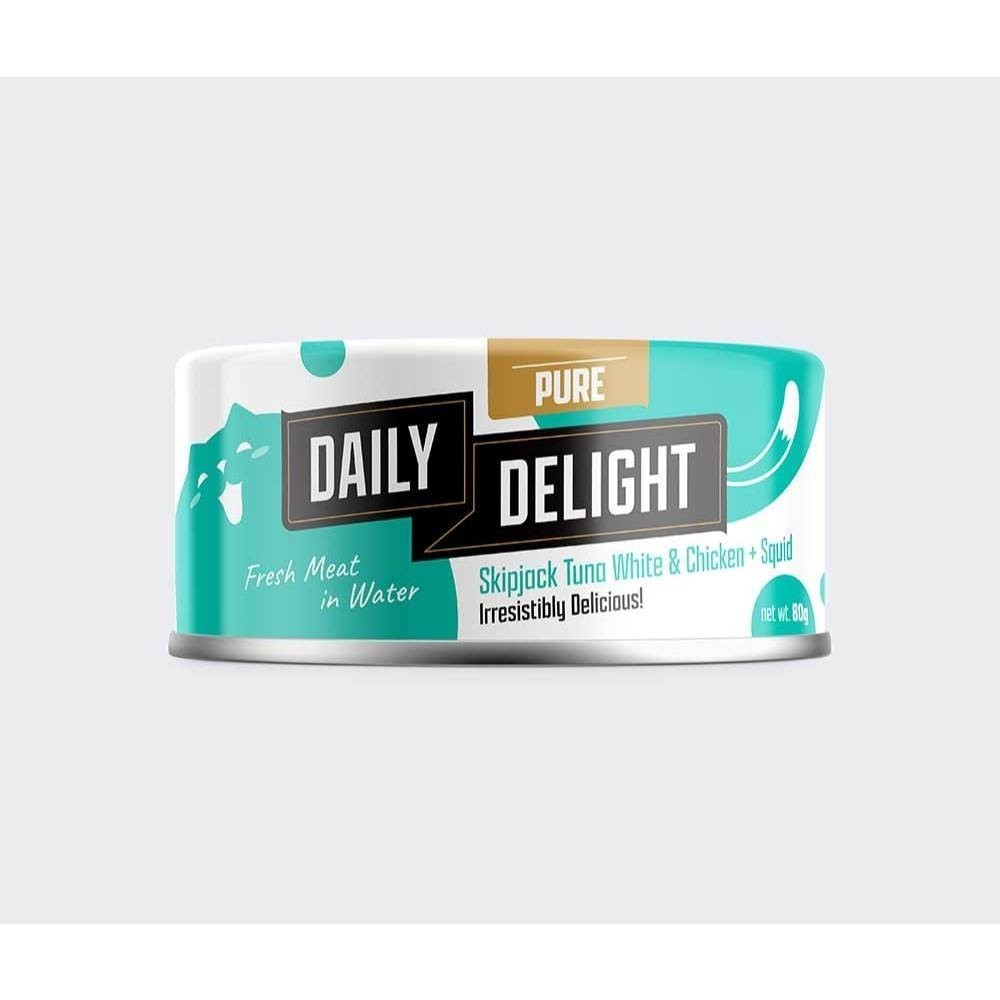 Premium Grain-Free Wet Cat Food - Skipjack, Baby Clam, Shrimp & Salmon Recipe - 80g Easy Digestible Healthy Cat Treat for Kittens & Adult Cats - Perfect for Daily Meals, Weight Management & Picky Eaters