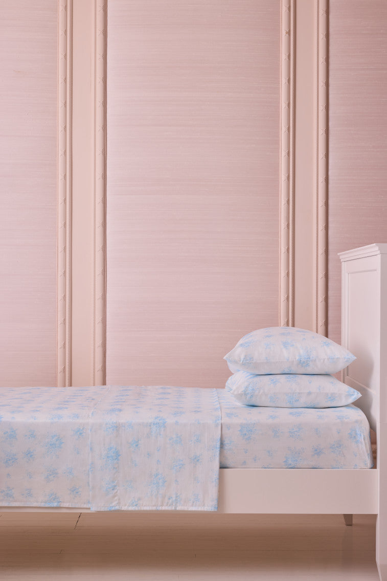 Premium Floral Cotton Sateen Sheet Set - 4 Piece Queen Size Bedding with Deep Pockets - Soft & Breathable for All Seasons - Perfect for Master Bedroom, Guest Room & Vacation Homes