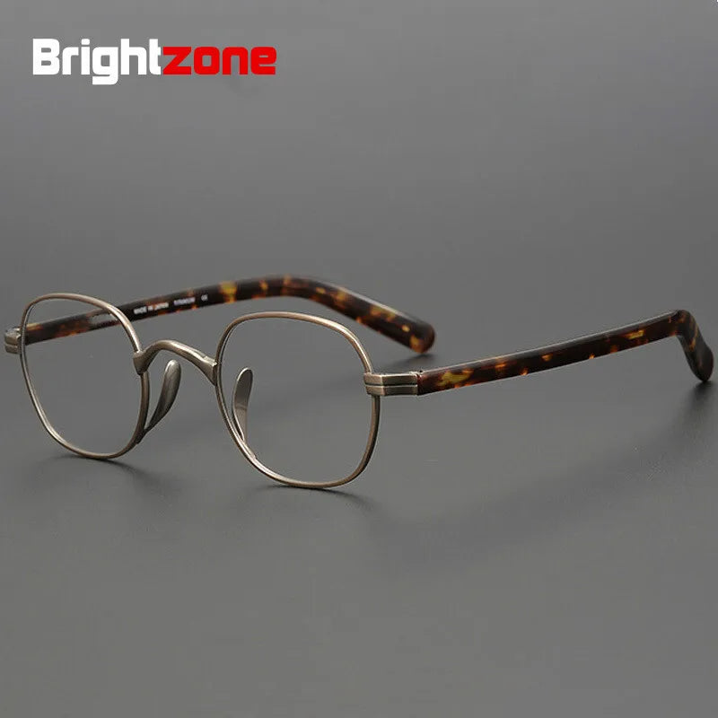 Brightzone Women's Full Rim Square Titanium Acetate Eyeglasses Frame - Lightweight & Durable for Work, Reading & Fashion (Model 105182)