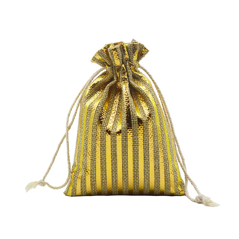24Pcs Natural Linen Burlap Drawstring Bags - Small Jewelry Pouches for Wedding, Christmas, Birthday Party Favors | DIY Craft Storage Jute Sacks for Gifts, Jewelry, Beads & Small Keepsakes