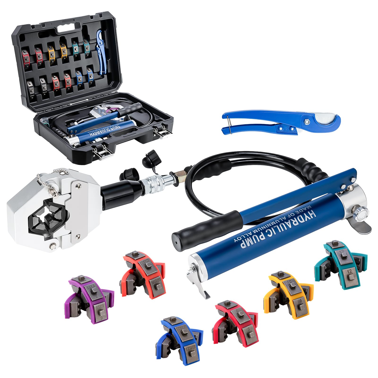 Hydraulic Hose Crimper Kit - Manual A/C Hose Crimper for Air Conditioning Repair