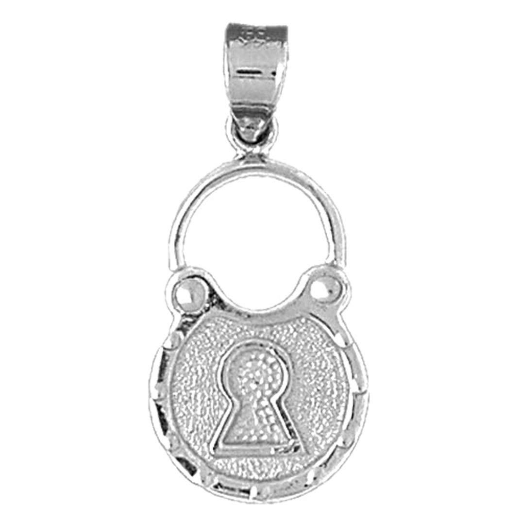 925 Sterling Silver Padlock Pendant - 31mm Lock Necklace for Women, Men | Perfect for Gifts, Jewelry Making & Everyday Wear