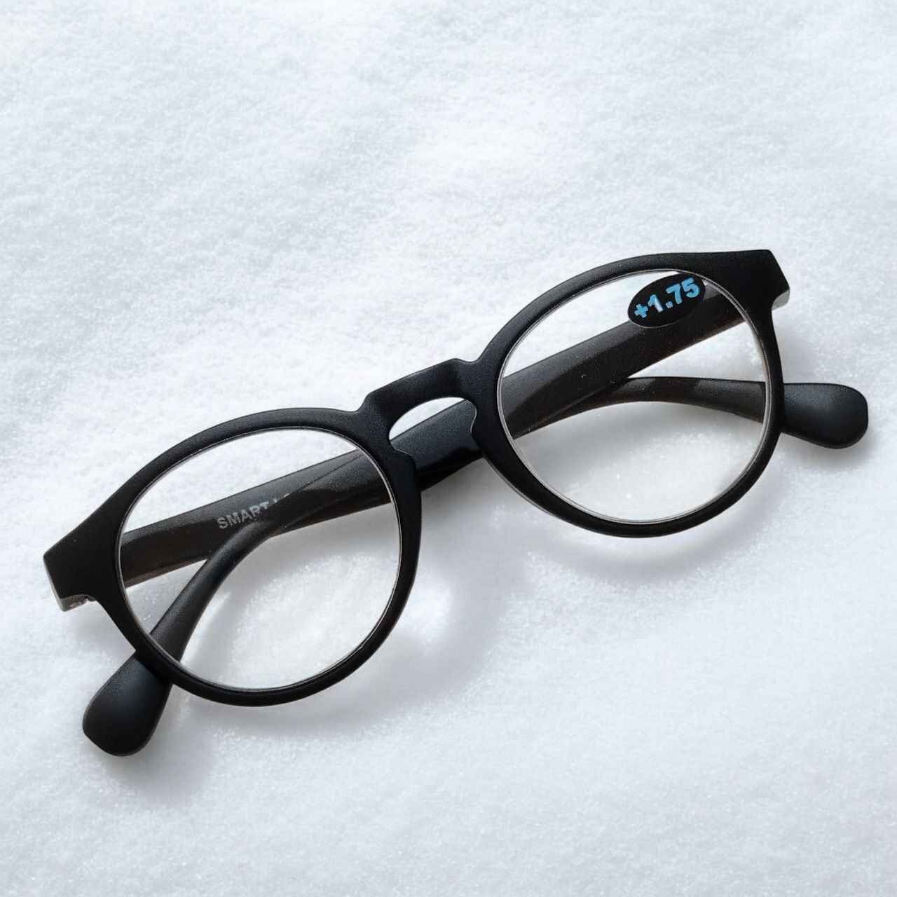 Premium TR90 Round Reading Glasses +1.75 Power - Lightweight & Durable for Reading, Computer Use & Daily Wear