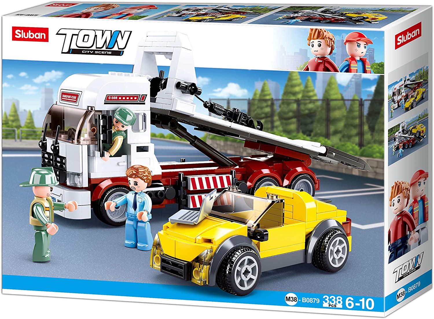 338 Pcs Tow Truck & Road Side Rescue Truck M38 B0879 – Perfect for Kids' Playtime, Emergency Vehicle Toy Collection, and DIY Building Fun