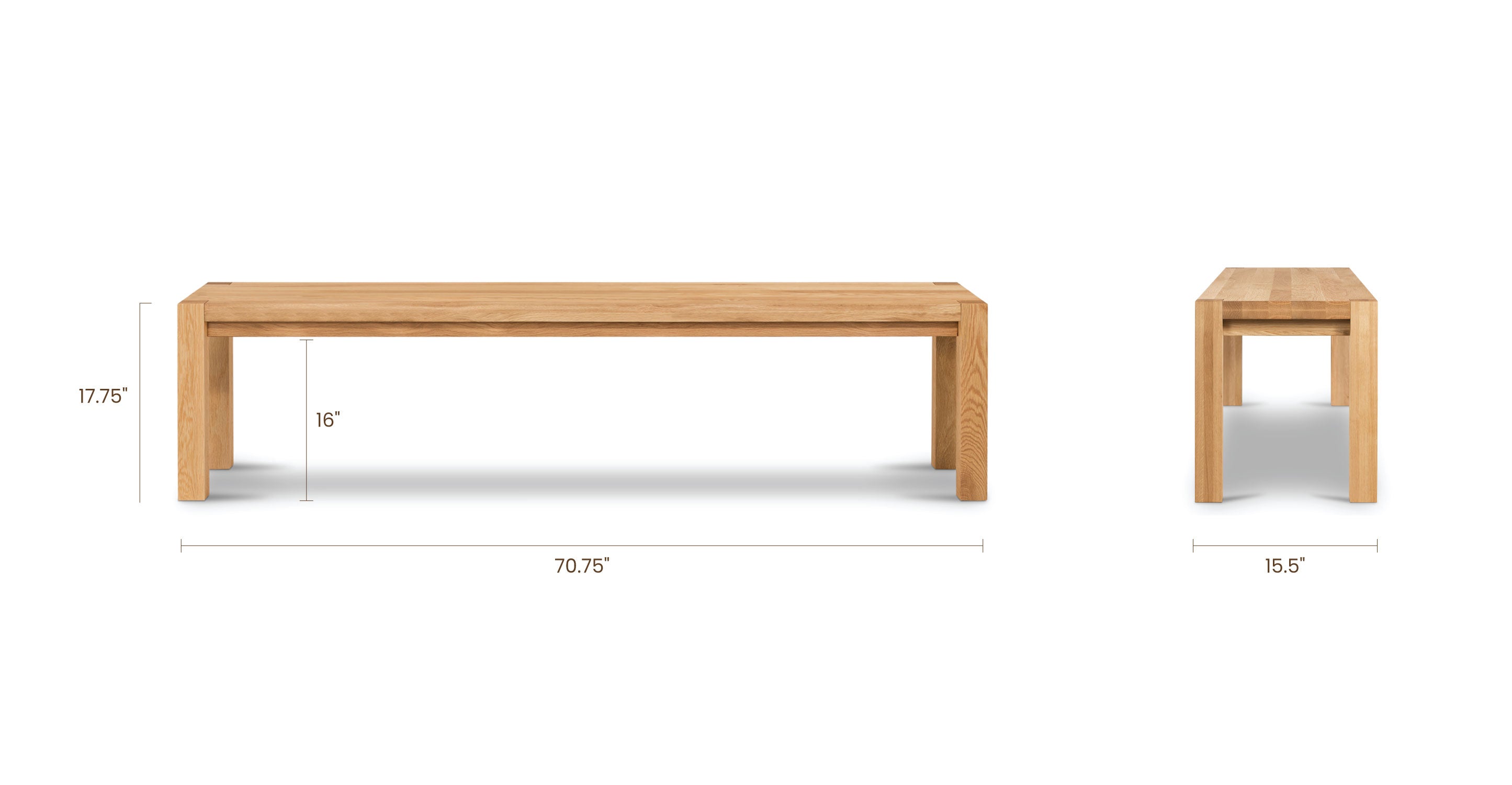 Festa 71 Outdoor Bench - Durable Wooden Garden Bench with Weather-Resistant Finish for Patio, Backyard, and Park Seating