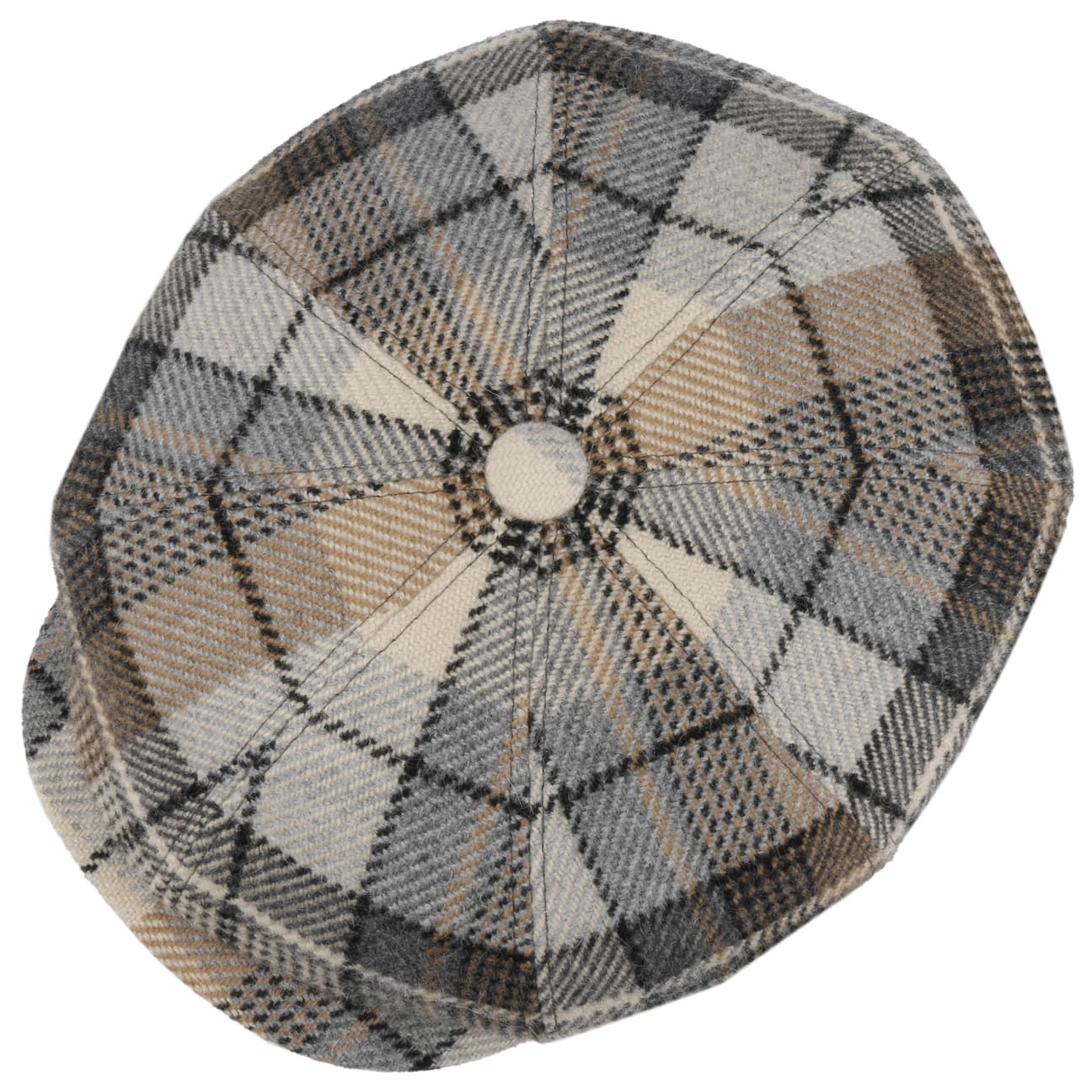 Stetson Hatteras Alpaca Wool Check Newsboy Cap – Warm Winter Hat for Men & Women – Perfect for Outdoor Activities, Travel, and Cold Weather Fashion