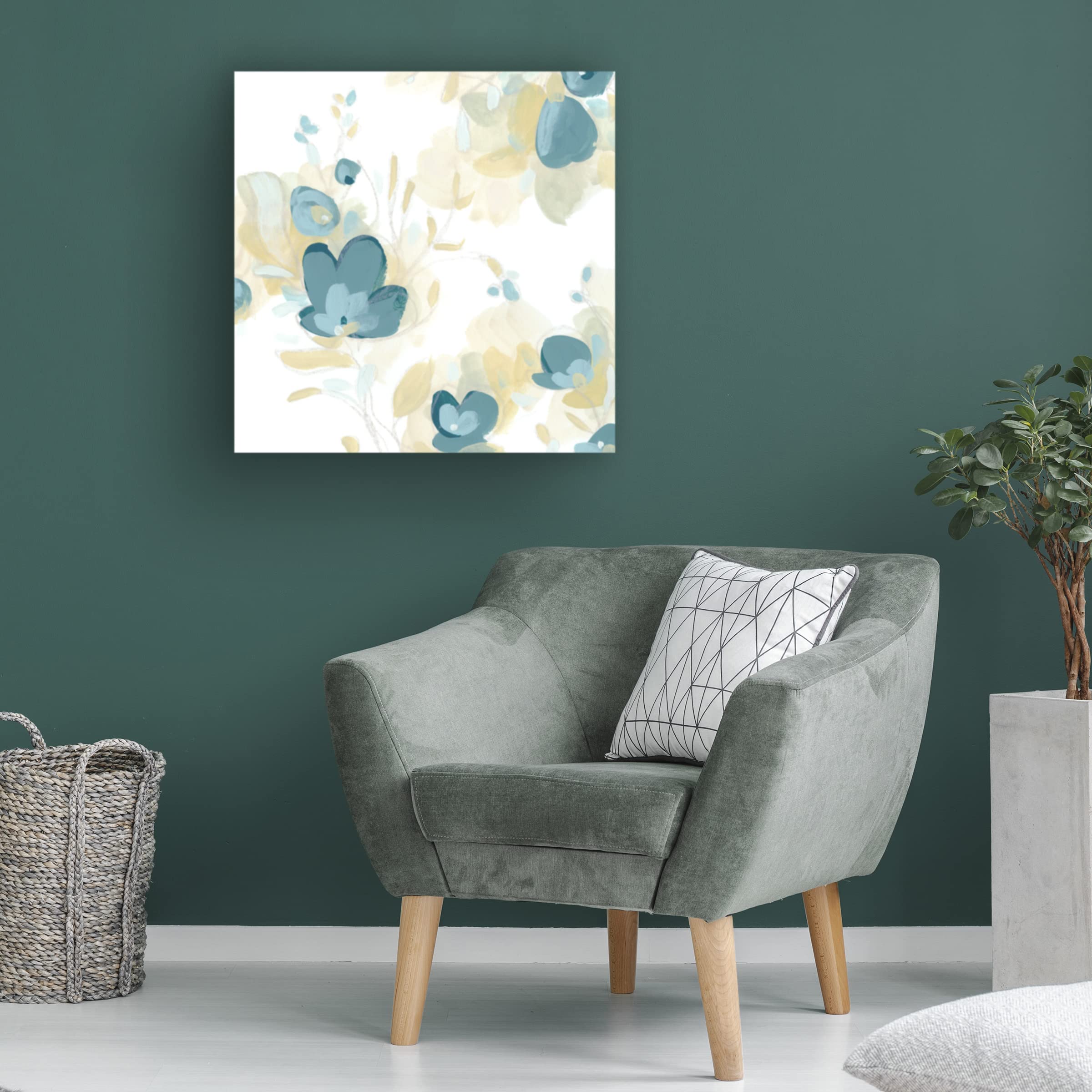 Trademark Fine Art 'Coerulus III' Abstract Blue Canvas Wall Art by June Erica Vess - Perfect for Living Room, Bedroom & Office Decor