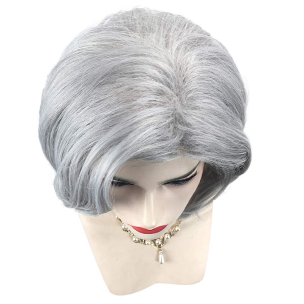 FRCOLOR Synthetic Short Curly Wig for Women - Shoulder Length Cosplay Party Wig with Rocker Style | Perfect for Daily Wear, Halloween Costumes, Cosplay Events & Fashion Accessories