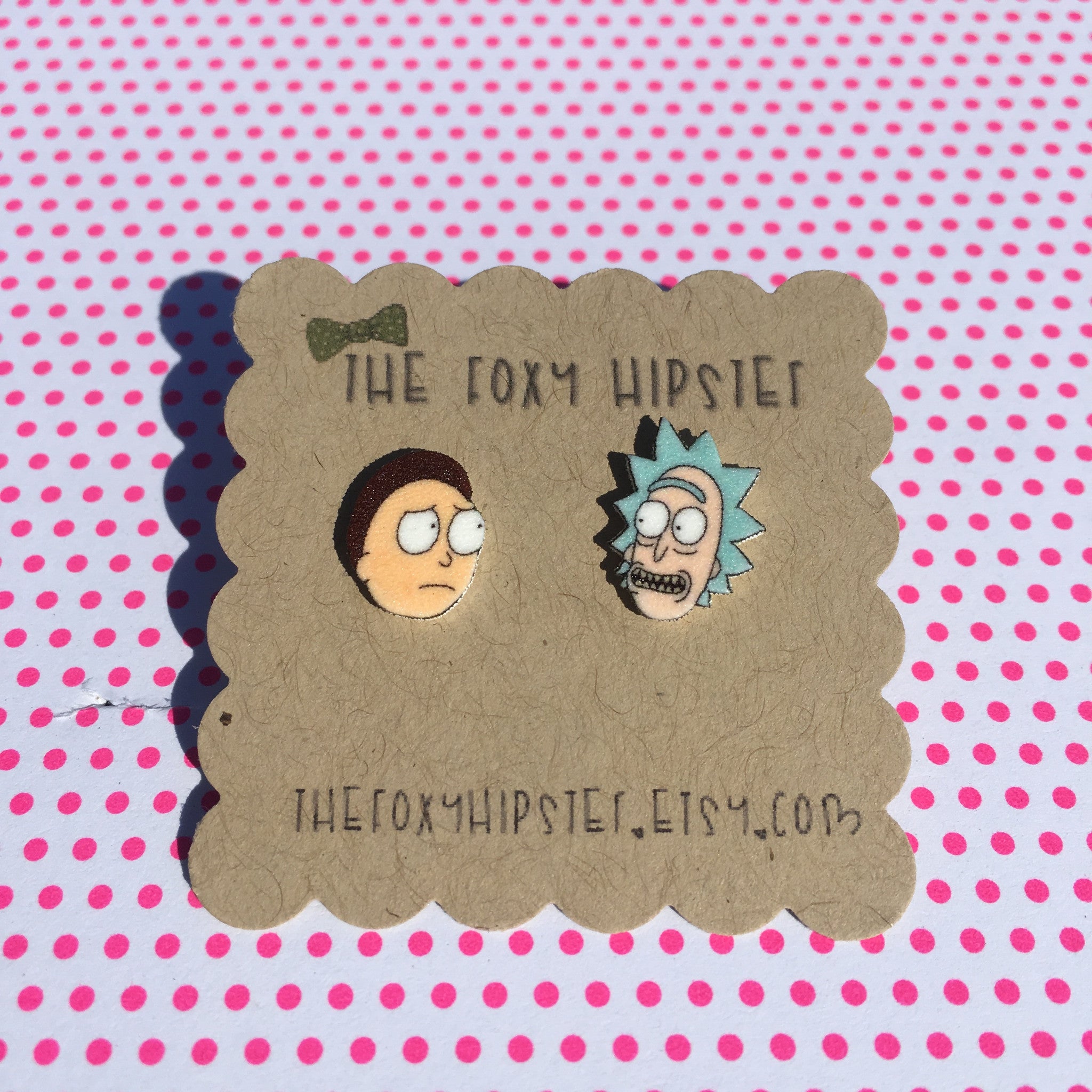 Rick and Morty Stud Earrings for Women & Men - Cartoon Character Small Hoop Earrings - Fun Gift for Fans, Cosplay & Everyday Wear