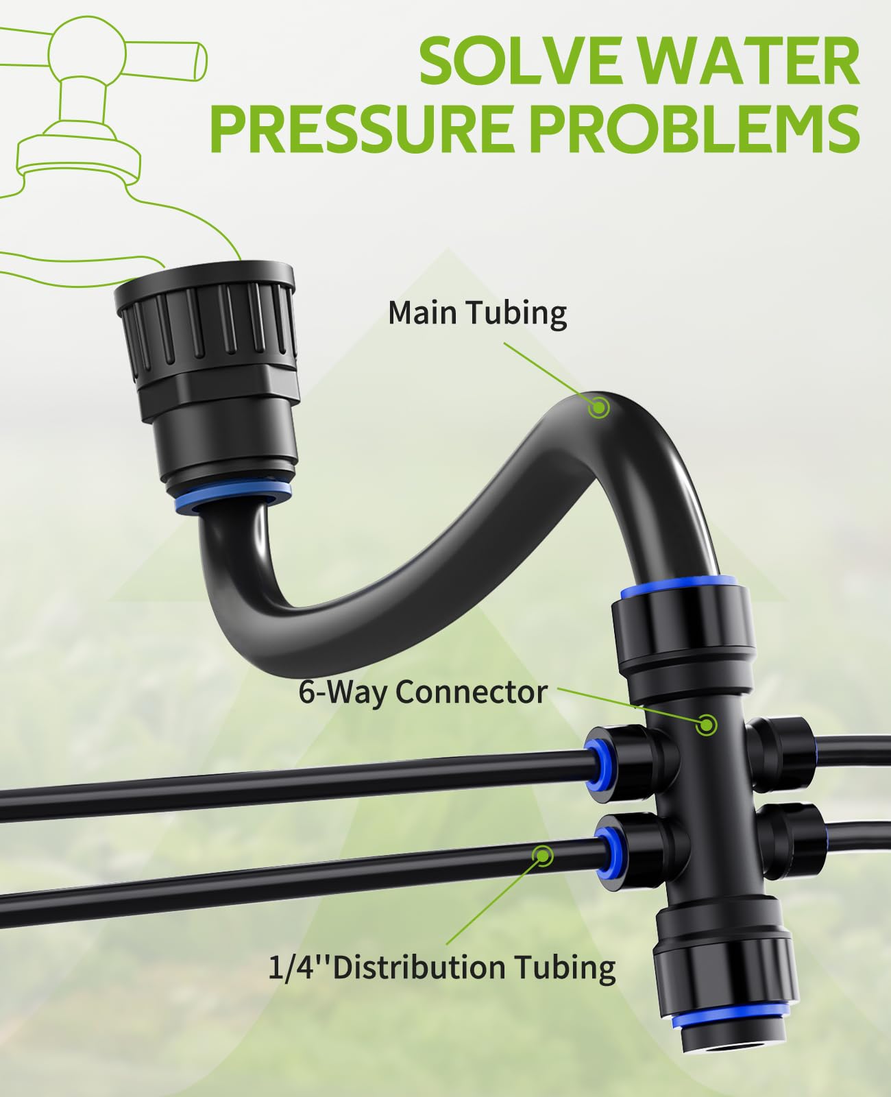 HIRALIY 118FT Automatic Drip Irrigation Kit with Digital Timer - Garden Watering System for Patio, Lawn & Greenhouse - Quick Connect Design with Programmable Water Timer - Perfect for Raised Beds, Vegetable Gardens & Container Plants