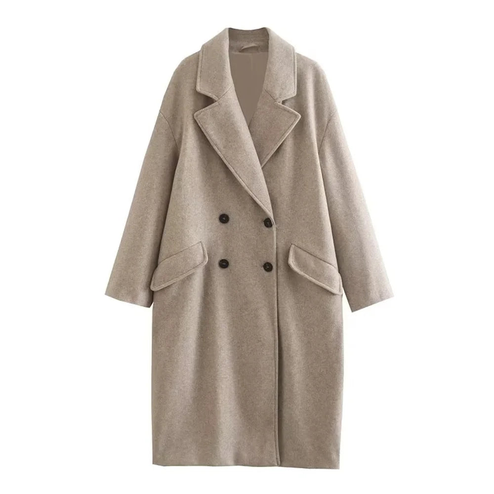 Women's Autumn Trench Coat - European & American Style Loose Fit Long Sleeve Casual Jacket for Fall | Perfect for Office, Dating & Daily Wear