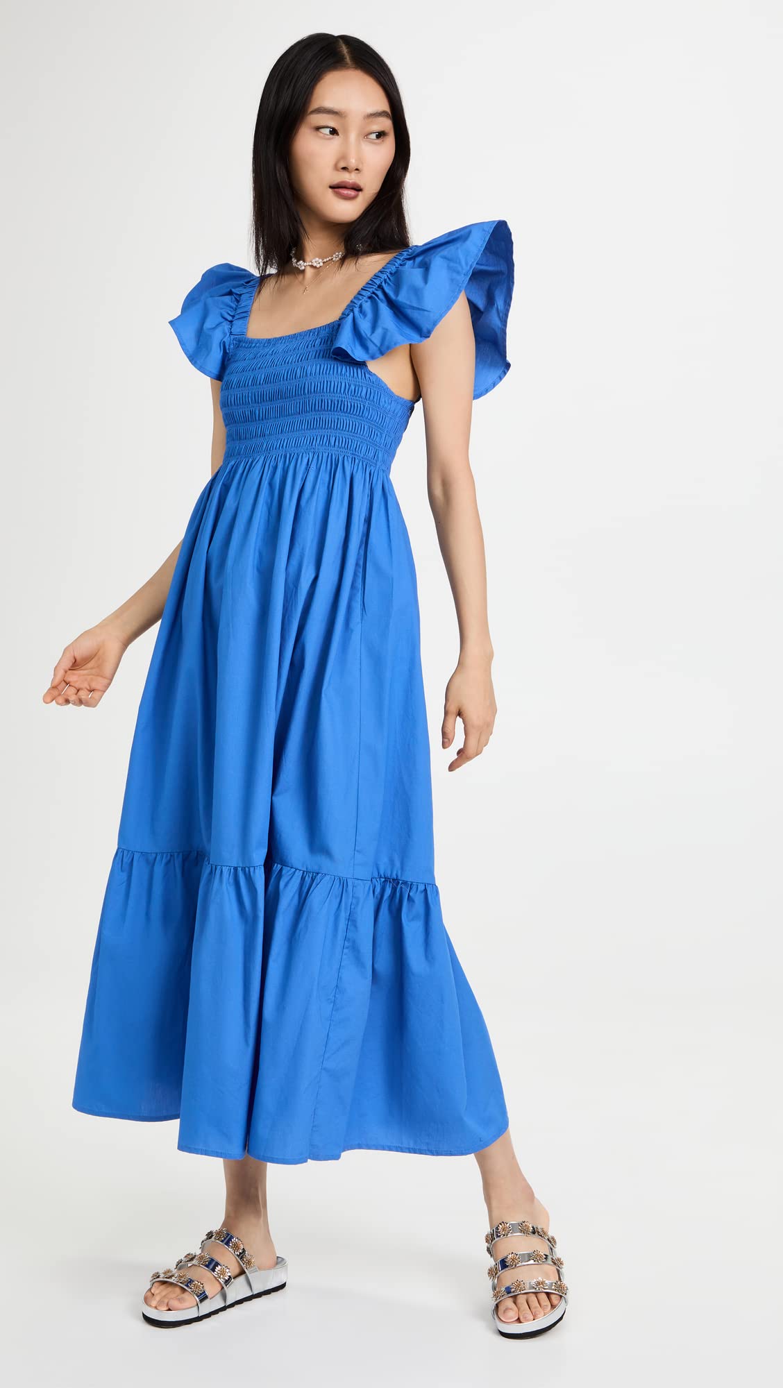 Women's Tuscany Dress - Flowy Summer Maxi Dress with Pockets | Perfect for Beach Vacations, Date Nights & Casual Outings
