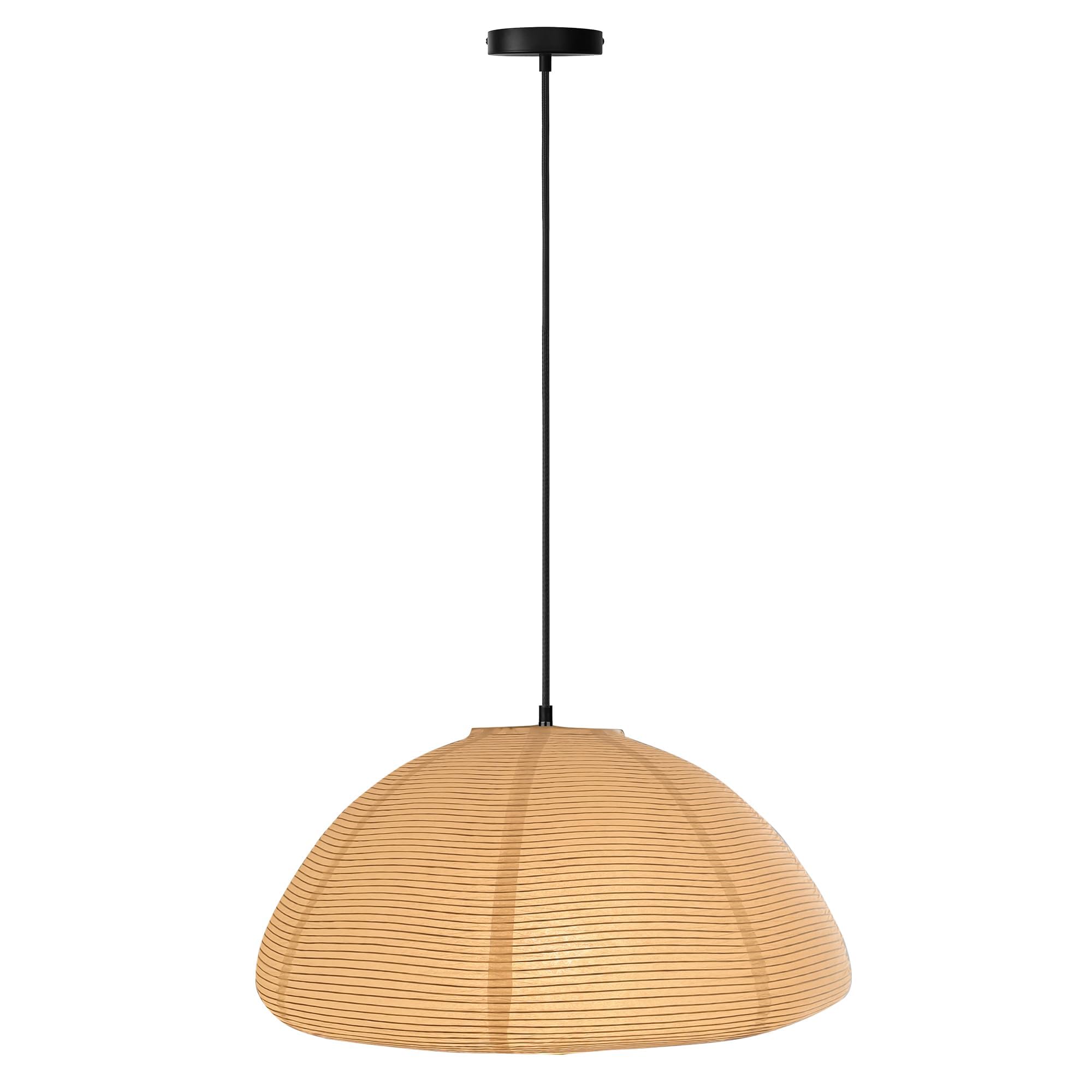 Nogy Rice Paper Lantern Lamp with Light - Elegant Ambient Lighting Fixture for Bedroom, Living Room & Patio | Easy Hardwired Installation | Asian-Inspired Home Decor