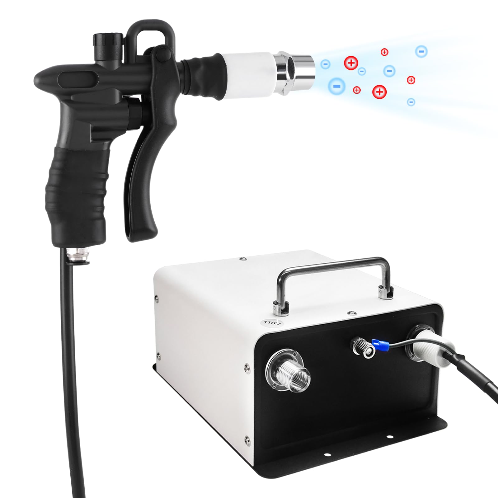 10KV Ionizing Air Gun - Anti Static Ionizer with High Voltage Generator for Industrial Electrostatic Elimination (110V) - Perfect for Electronics Assembly, PCB Cleaning & Dust Removal
