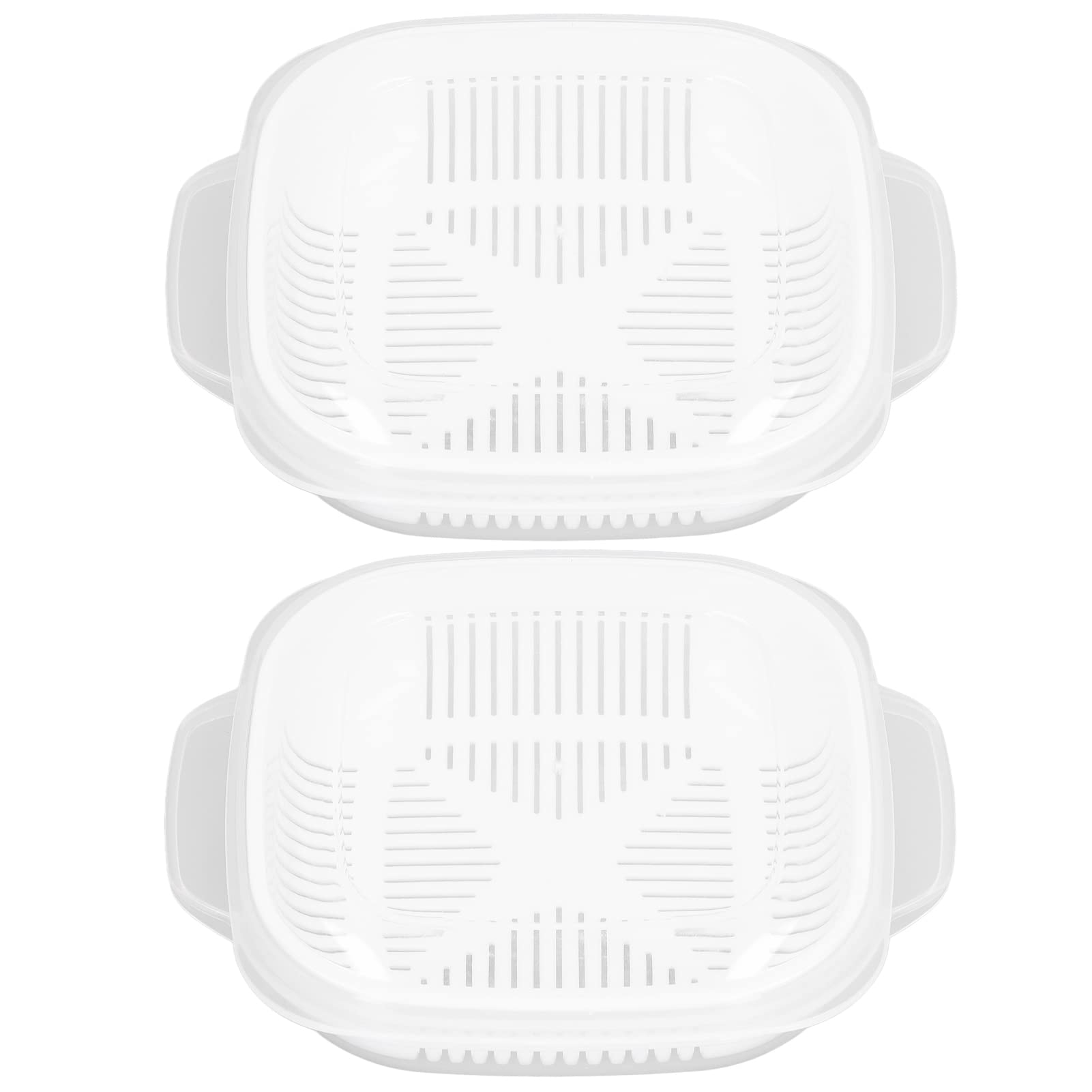 Fdit Refrigerator Storage Box Set of 2 - Bento Lunch Box for Office, School & Camping | Airtight Food Containers for Meal Prep, Picnics & Travel