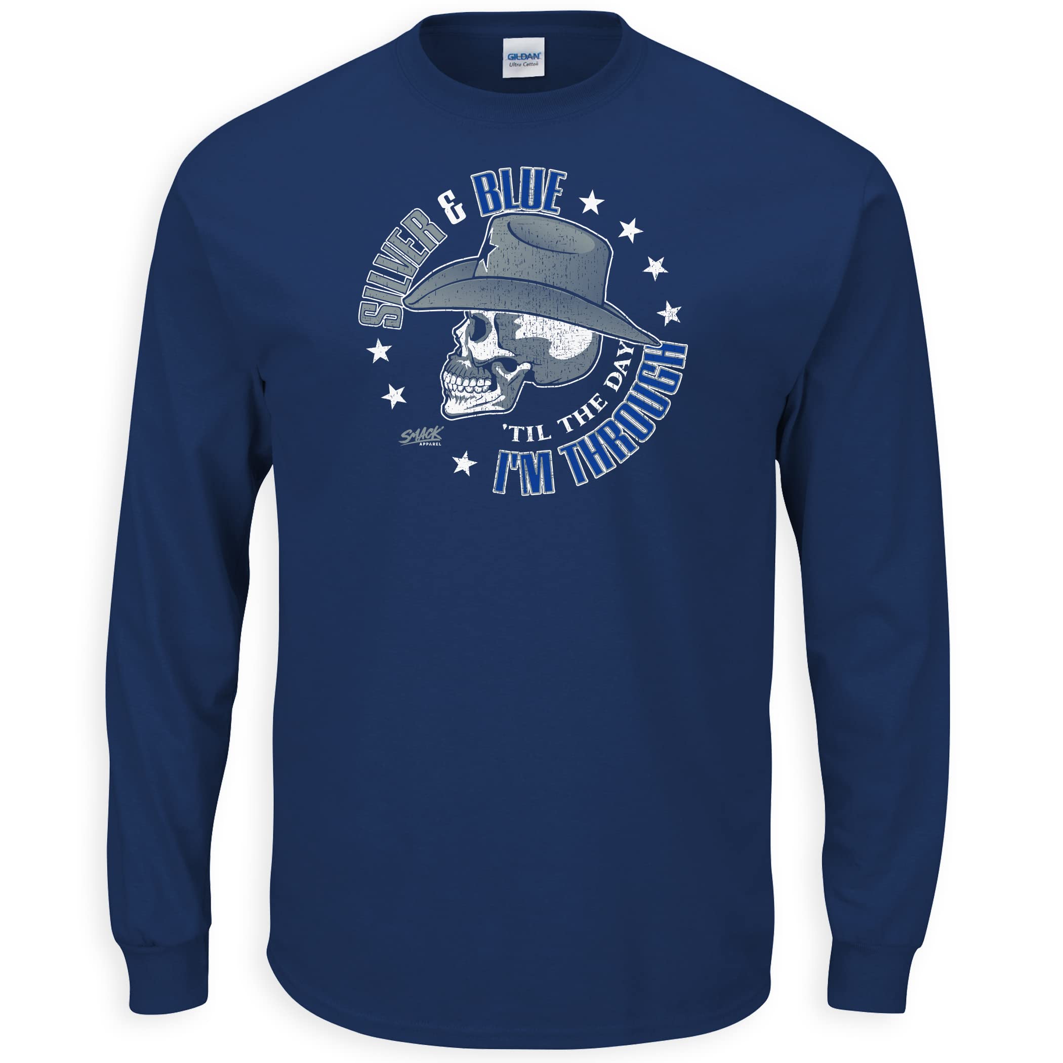 Dallas Cowboys Football Fan Navy Blue T-Shirt - Silver & Blue 'Til I Die - Sizes S-5XL | Game Day, Tailgating & Casual Wear