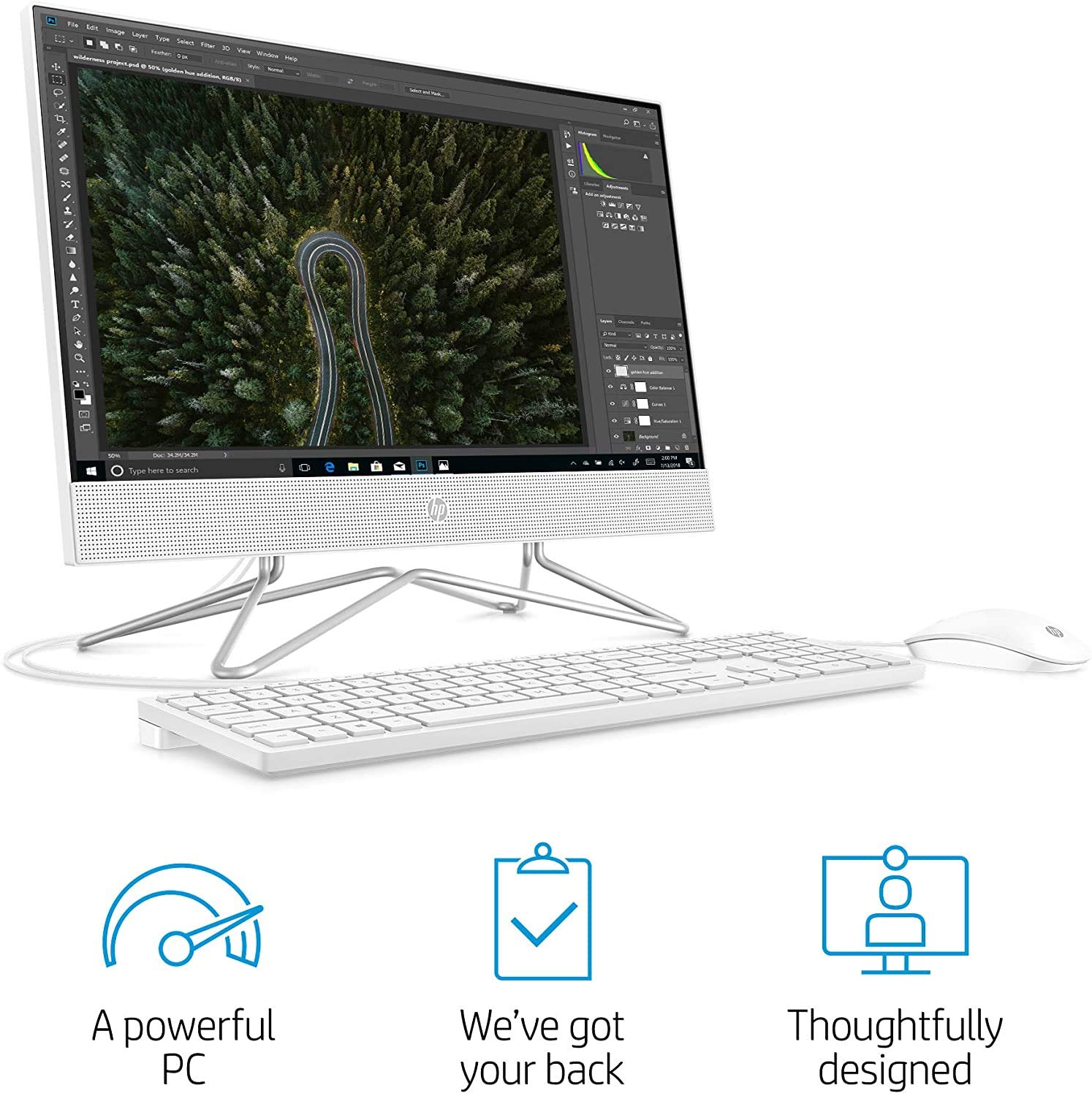 HP 2022 22-inch FHD All-in-One Desktop Computer with Intel Celeron J4025 | 12GB DDR4 RAM | 256GB SSD + 1TB HDD | WiFi Bluetooth | Windows 11 Pro | Snow White | Perfect for Home Office, Online Learning & Small Business Use