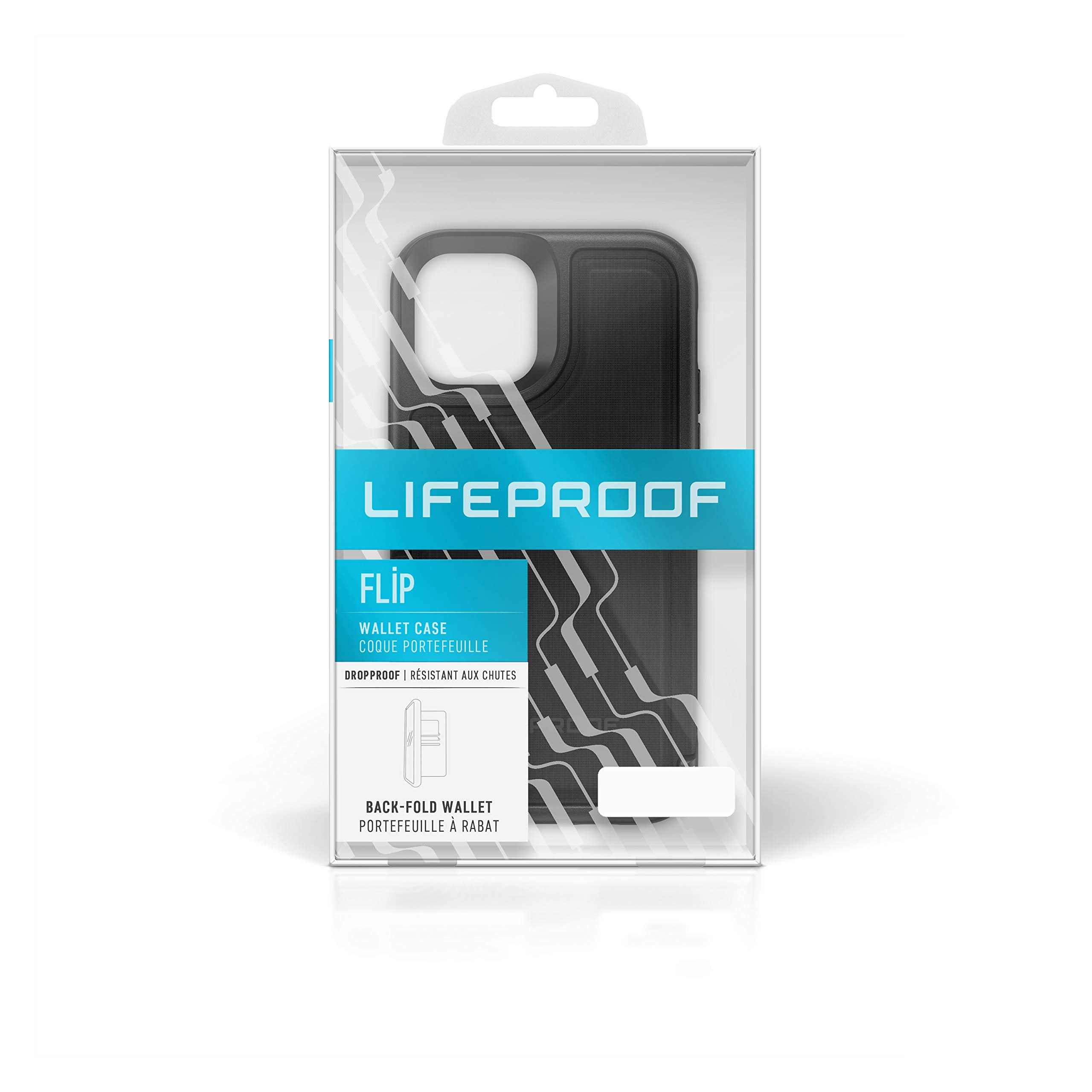 LifeProof FLIP SERIES Waterproof Wallet Case for iPhone 11 Pro - Dark Night (Black/Castlerock) | Shockproof & Drop Protection | Perfect for Outdoor Adventures & Daily Use