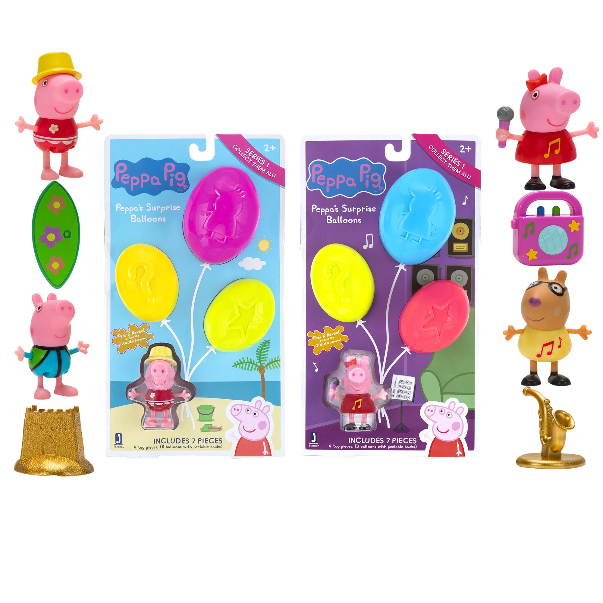 Peppa Pig Surprise Balloons Bundle - 2 Pack for Kids Birthday Party Decorations & Gifts