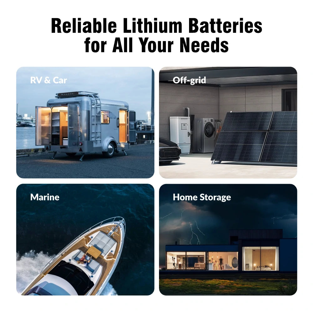 12V 628Ah Ultra Lightweight Lithium Battery with Bluetooth - Perfect for RVs, Boats, Solar Power Systems & Off-Grid Applications