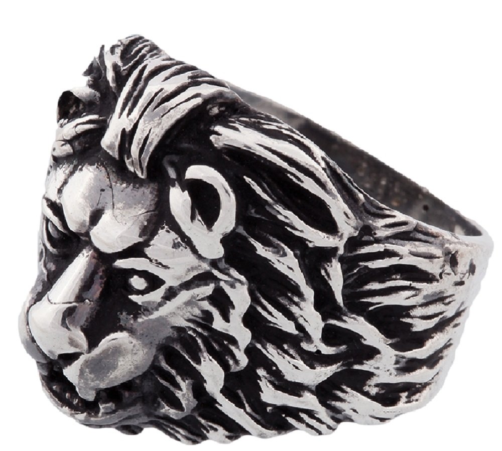 Lion Head Ring for Men & Women - Sterling Silver Gothic Jewelry - Unique Statement Ring for Parties, Weddings & Everyday Wear