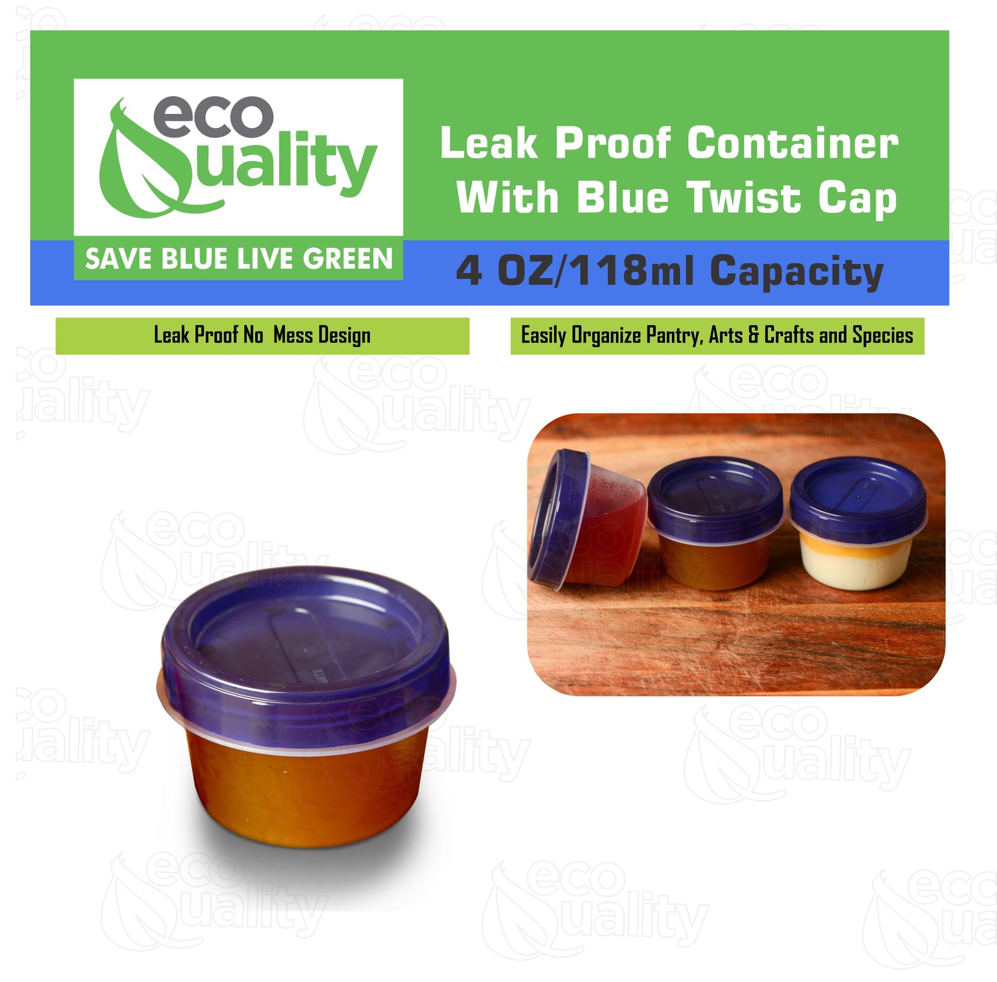 90-Pack 4oz Airtight Plastic Food Storage Containers with Twist & Seal Lids - Leak-Proof, BPA-Free, Reusable & Stackable Snack Canisters - Perfect for Meal Prep, Pantry Organization & On-the-Go Snacks