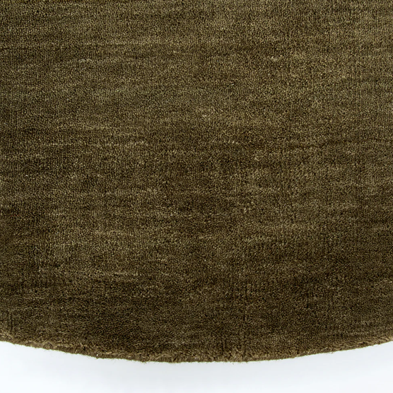 Baya Sandringham Round Floor Rug - Moss Green 250cm Diameter - Perfect for Living Room, Bedroom, or Nursery Decor