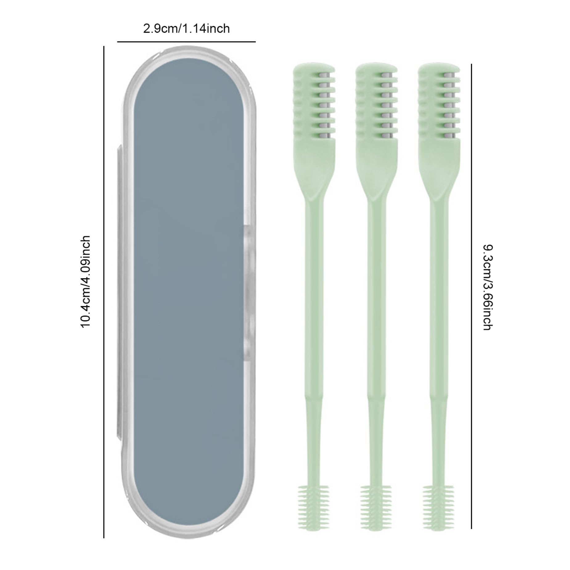 Double Sided Nose & Eyebrow Trimmer for Women & Men - 3Pcs with Case - Perfect for Travel & Grooming